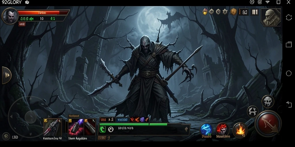 Tampilan gameplay 92GLORY yang mencekam dan penuh ketegangan.