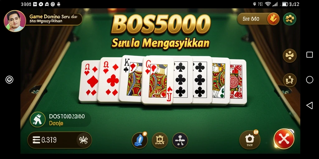 Tampilan gameplay Domino yang menarik dan interaktif di BOS5000.