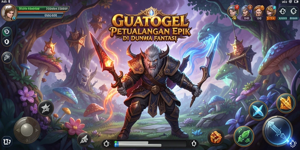 Tangkapan layar GUATOGEL yang menampilkan aksi seru dalam dunia RPG.
