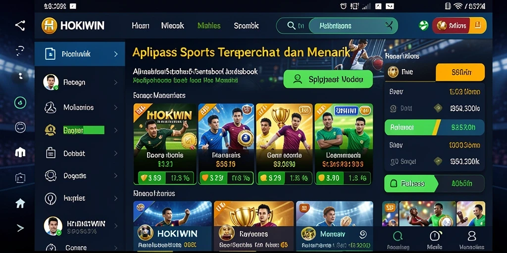 Tampilan menarik dari HOKIWIN dengan fitur sportsbook yang lengkap.