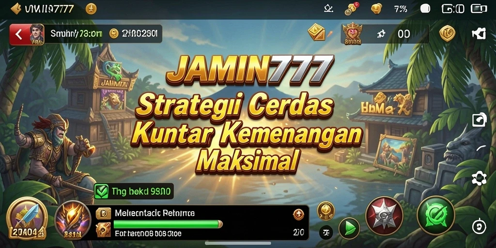 Tangkapan layar yang menampilkan pertempuran strategis dalam JAMIN777.