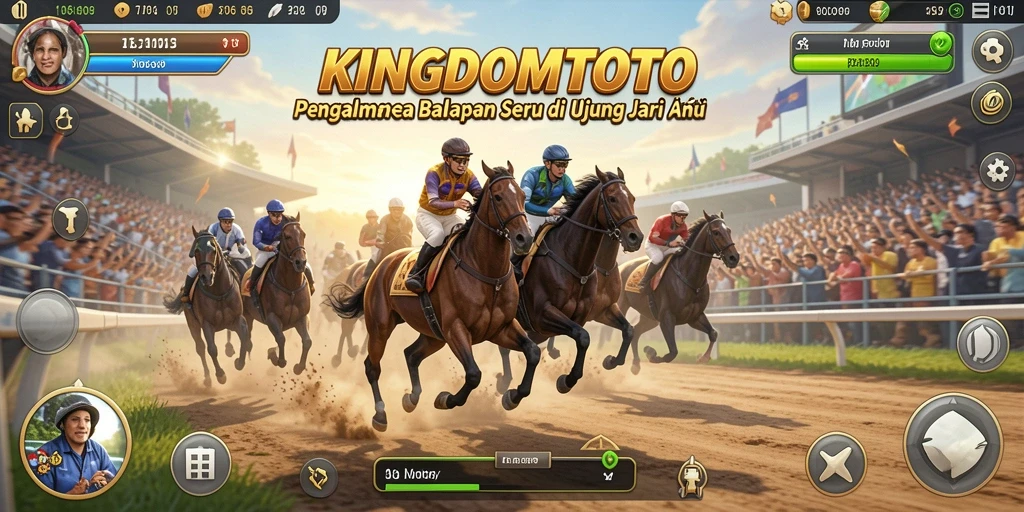 Tampilan gameplay KINGDOMTOTO dengan balapan yang mendebarkan.