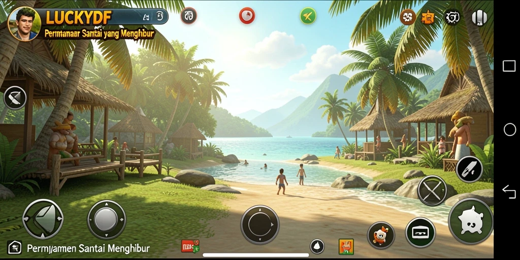 Tampilan menarik dari gameplay <strong>LUCKYDF</strong> yang seru dan santai.