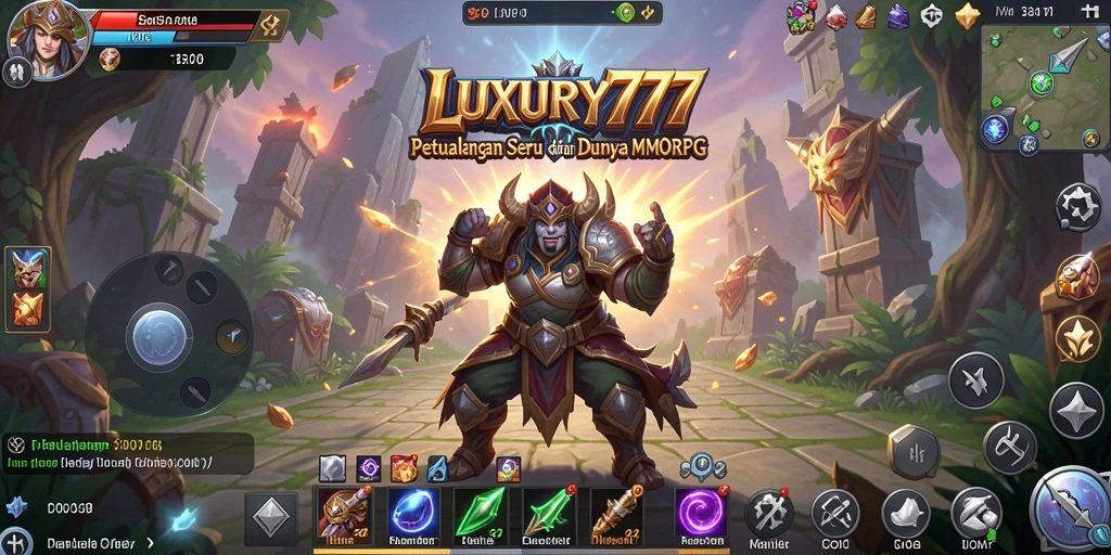 Tangkapan layar LUXURY777 menunjukkan aksi seru dalam pertarungan MMORPG.