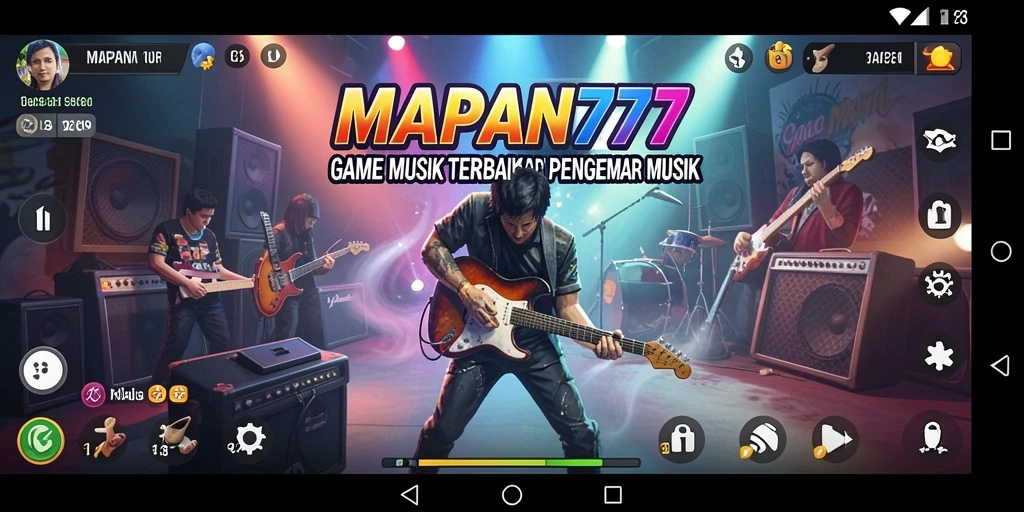 Tampilan gameplay seru dalam MAPAN777 yang menguji kemampuan musik.