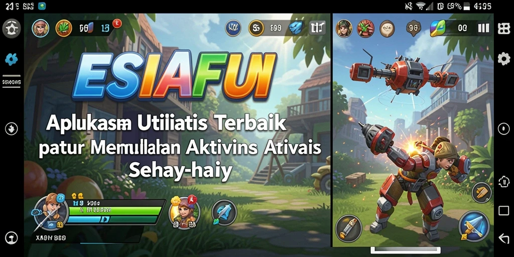 Screenshot utama NESIAFUN menampilkan antarmuka pengguna yang intuitif dan fitur-fitur utilitas.