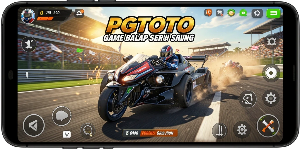 Tampilan menarik dari gameplay PGTOTO dengan balapan yang mendebarkan.