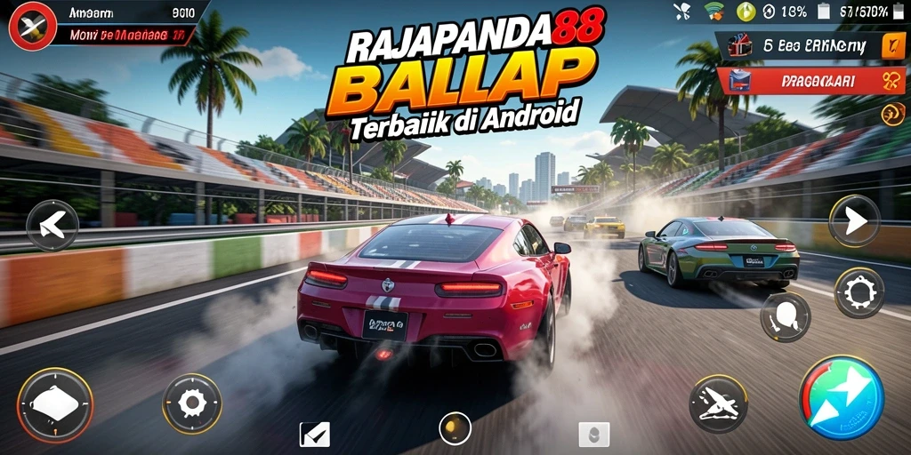 Tangkapan layar aksi balap seru dari RAJAPANDA88.