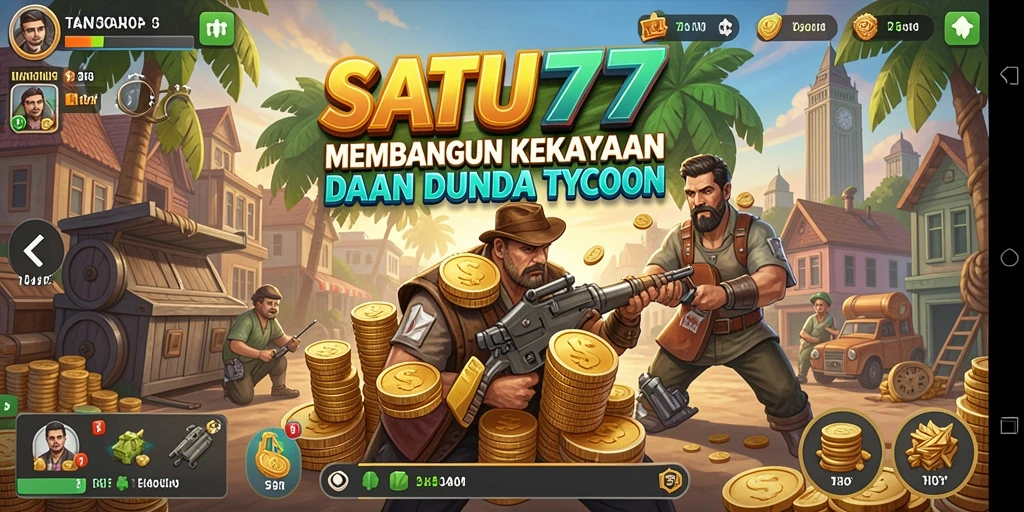 Tampilan gameplay SATU77 yang menarik dan penuh strategi Tycoon.