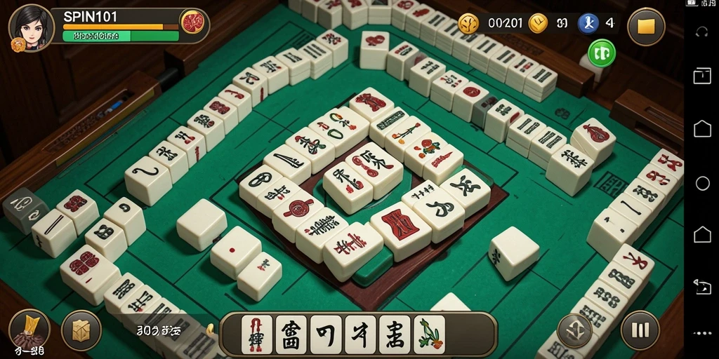 Screenshot gameplay SPIN101 menampilkan keseruan permainan Mahjong.