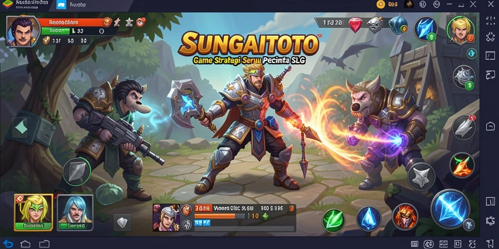 Tampilan gameplay SLG dalam SUNGAITOTO yang menantang dan strategis.